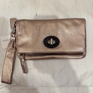 Coach Metallic Clutch